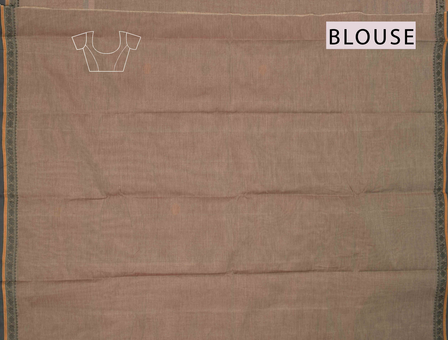 Light Brown Kanjivaram Pure Cotton Multi Thread Butta Peacock Pallu Saree