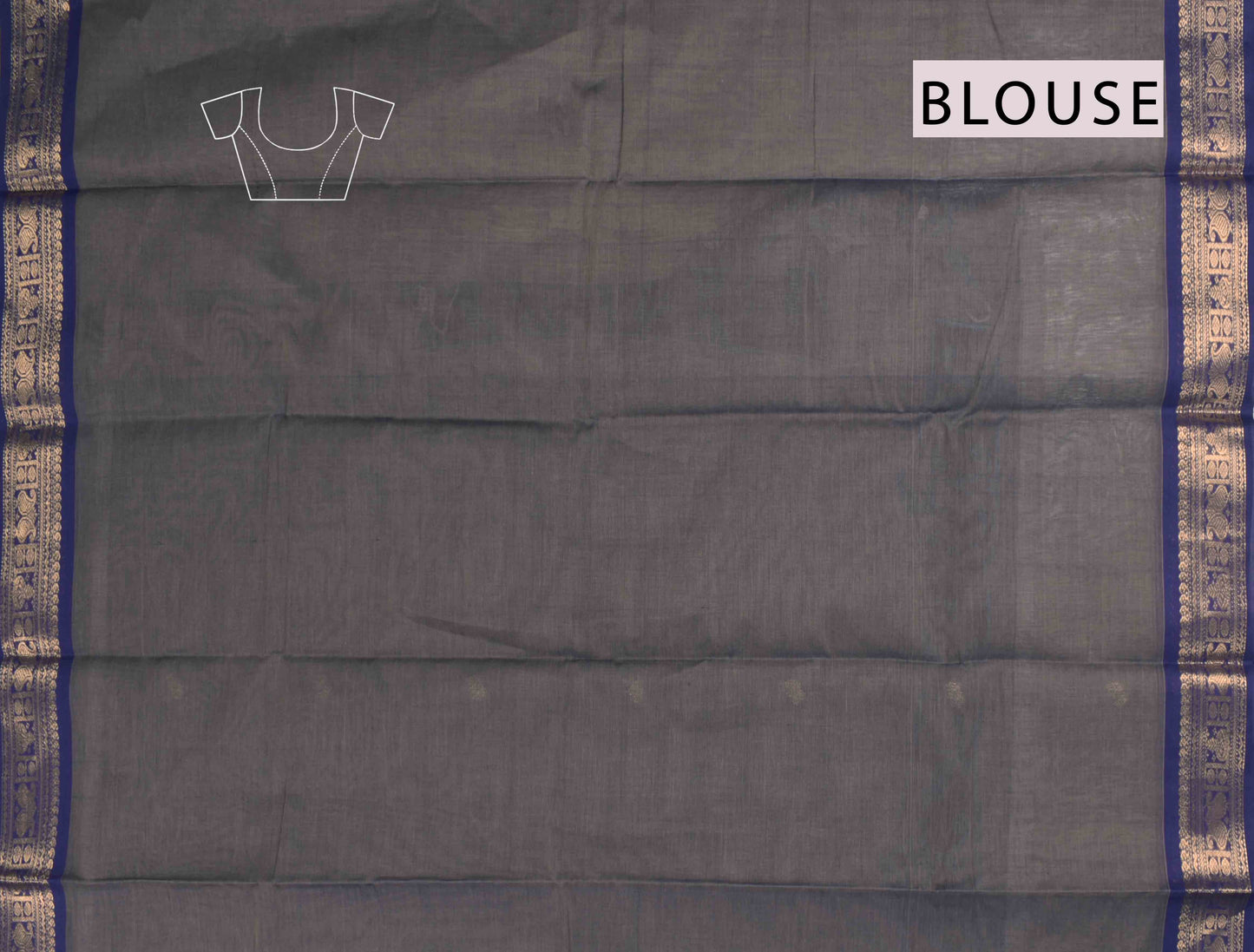 Light Voilet Kanjivaram Pure Cotton Mini Butta Rich Zari Pallu Saree