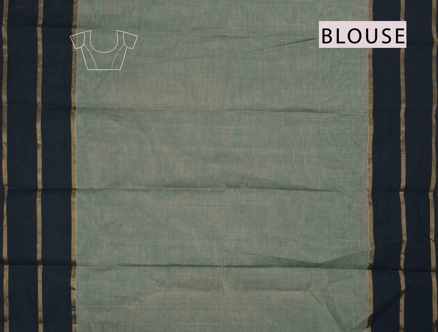 Fancy Grey Kanjivaram Pure Cotton Kattam Butta Vanasingaram Border Zari Pallu Saree