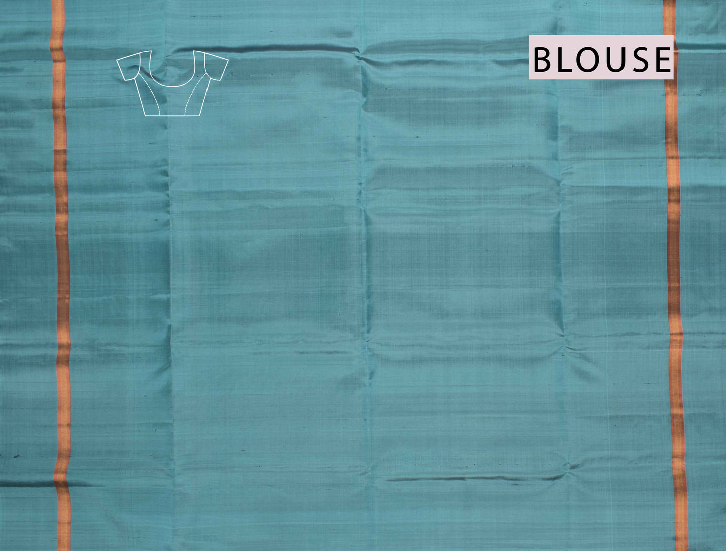 Voilet Pure Soft Silk Plain Contrast Blue Kuruvi Butta Copper Zari Border Pallu Saree NAA205