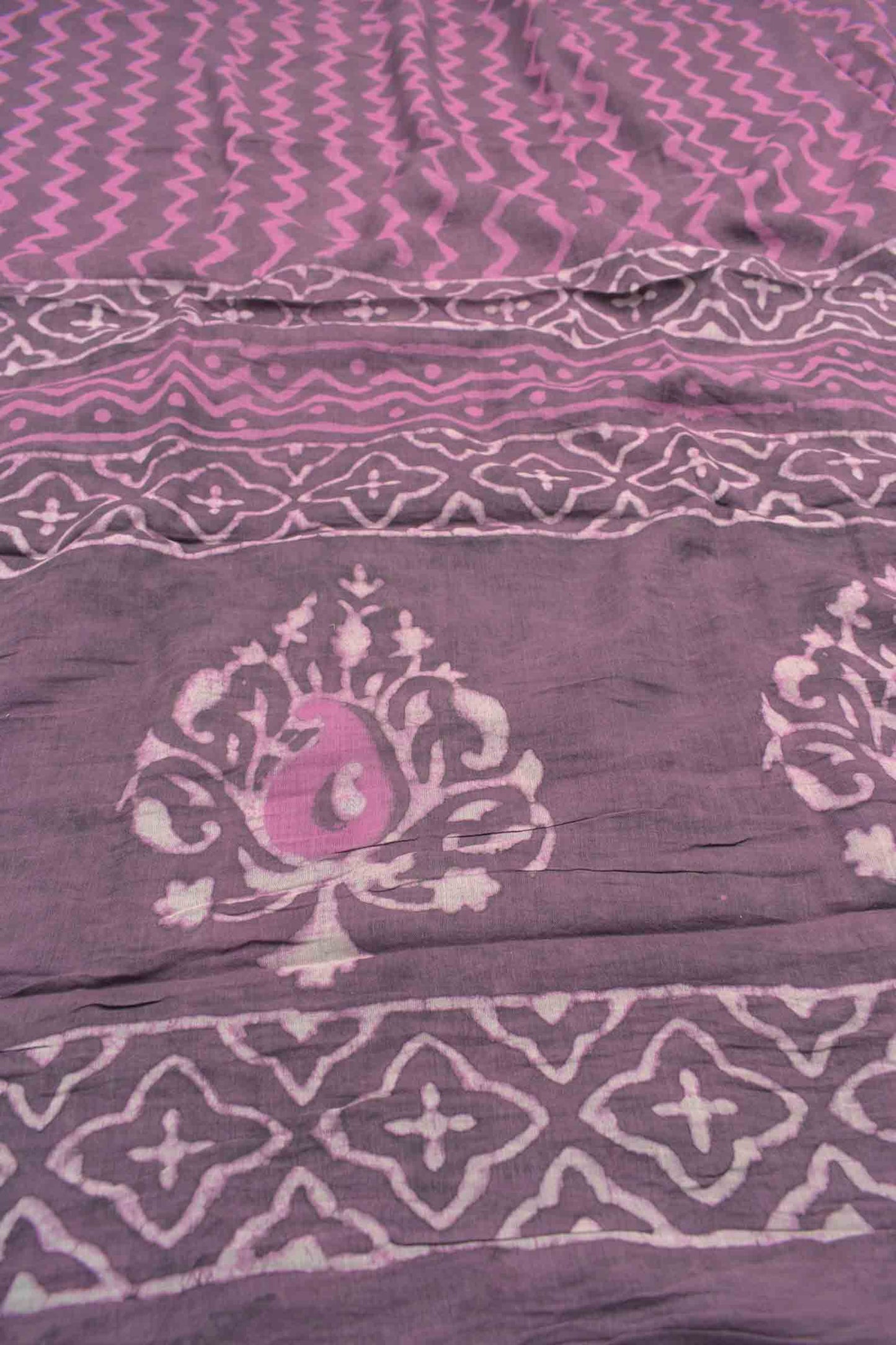 Light Voilet Jaipur Cotton Chudithar Material Suit