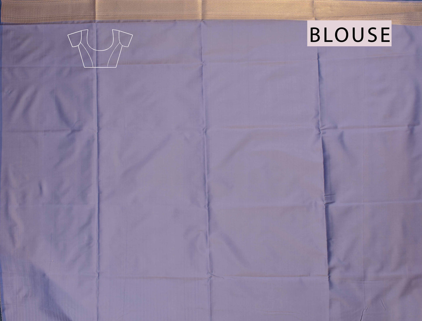 Blue Floral Butta Pink Contrast Pallu Semi Soft Silk Saree