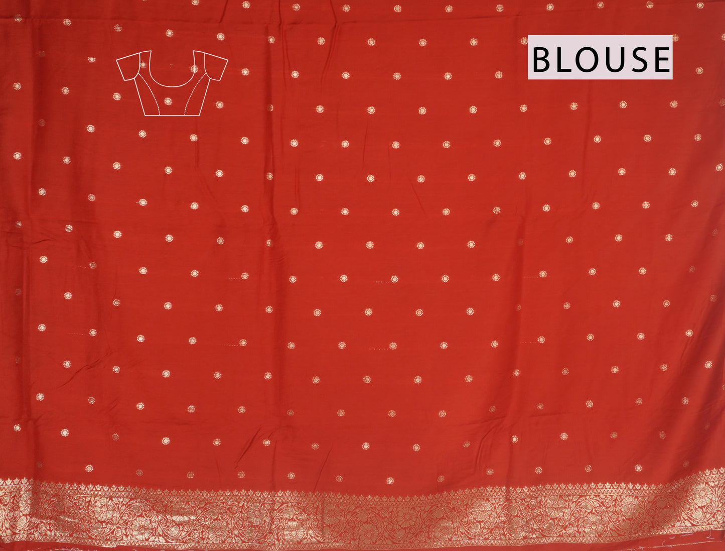 Red Dola Zari Lines Little Birds Butta Fancy Zari Pallu Saree