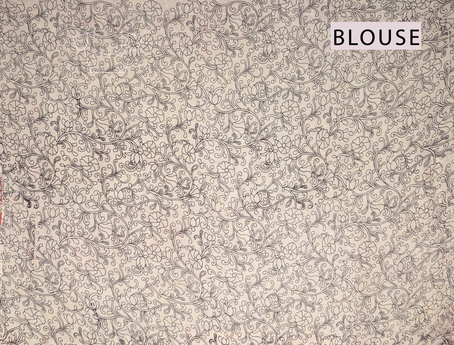 Maroon Kalamkari Pure Cotton Floral Print Peacock Border Saree