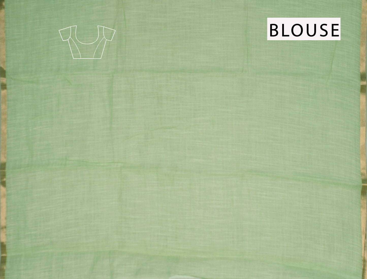 Green Multi Colour Semi Linen Checks Saree