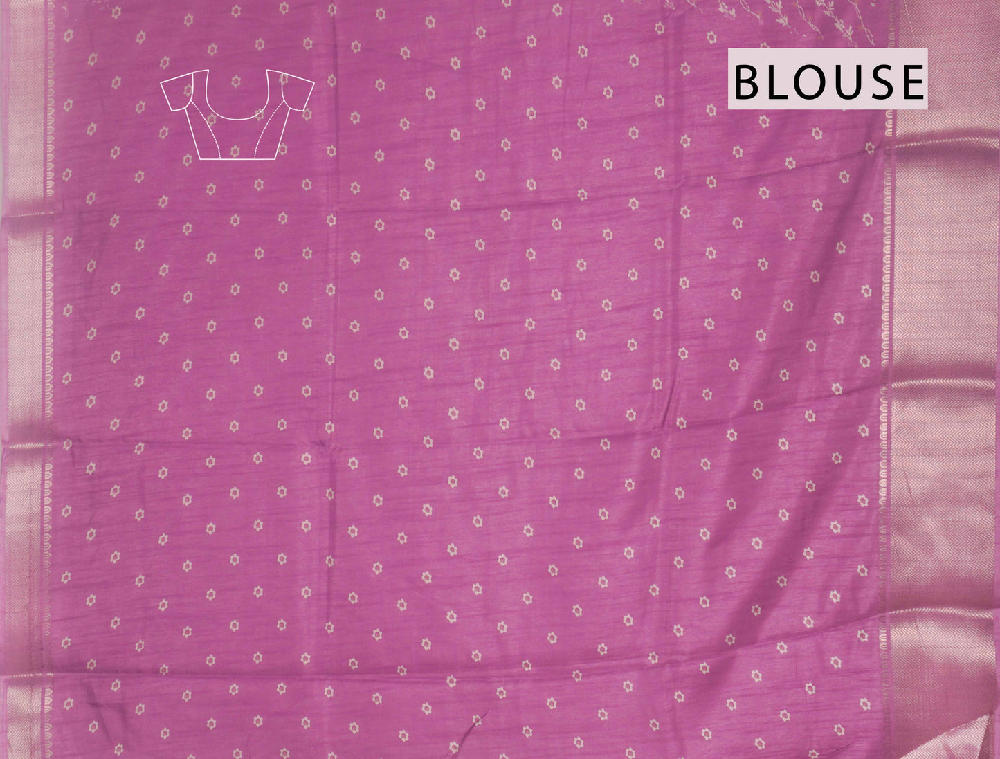 Pink Semi Dola Floral Cross Floral Vines Zari Border Saree