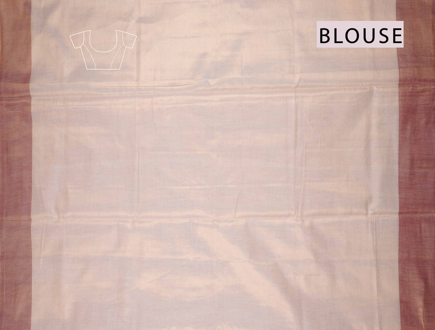 Off White With Maroon Kerala Tissue Cotton Golden Zari Line Saree