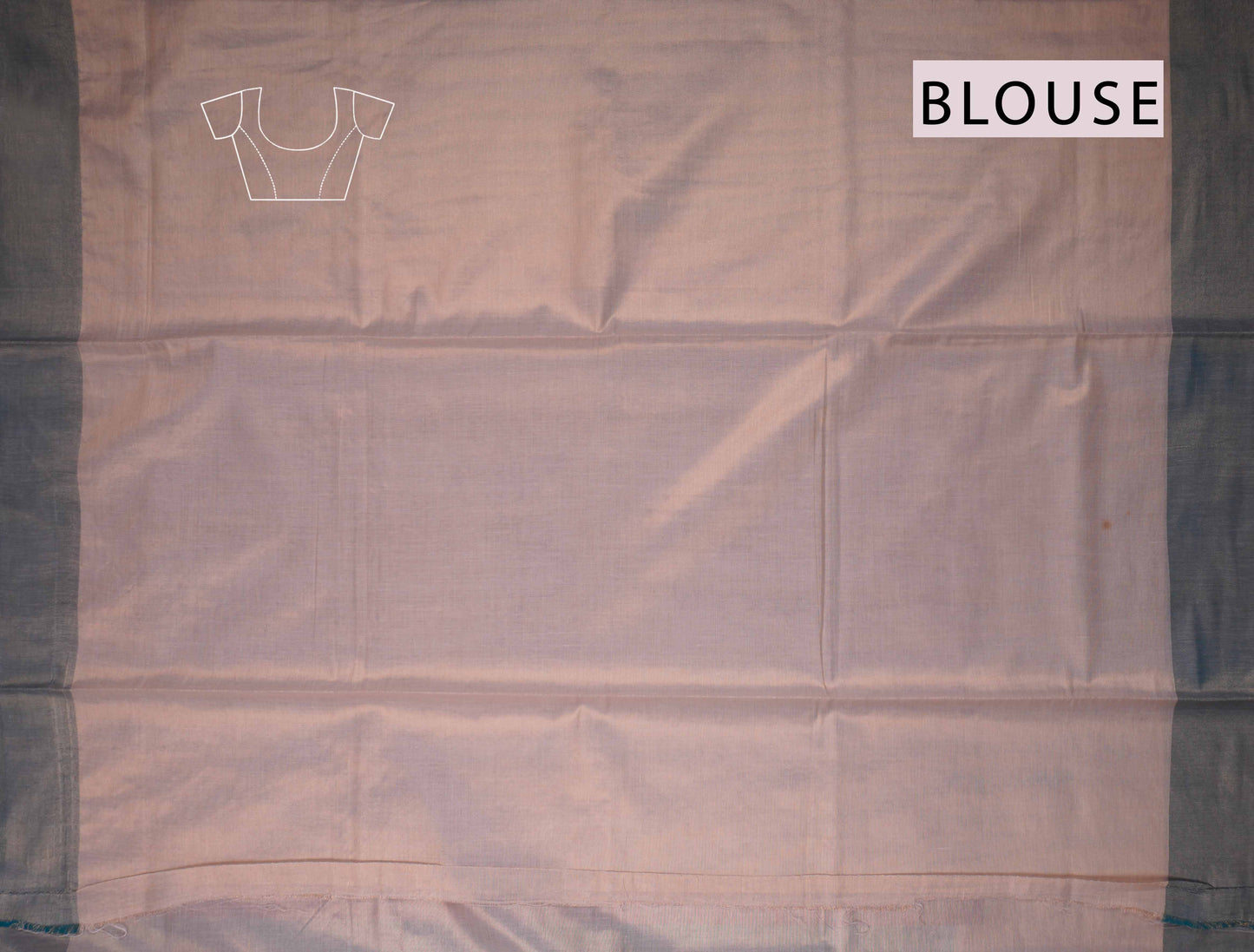 Off White With Peacock Blue Kerala Tissue Cotton Golden Zari Line Saree