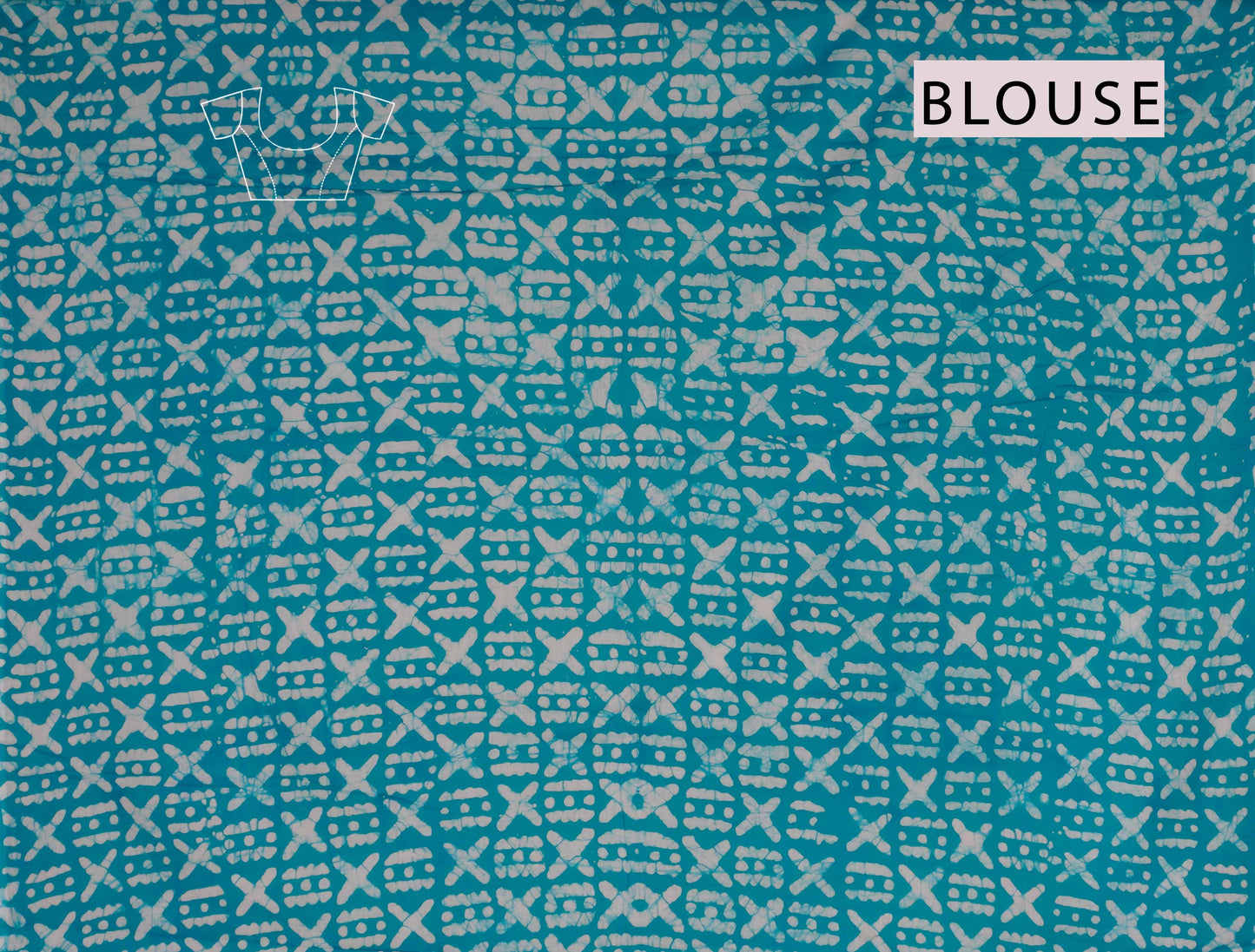 Light Blue Jaipur Cotton Little Birds Print Saree