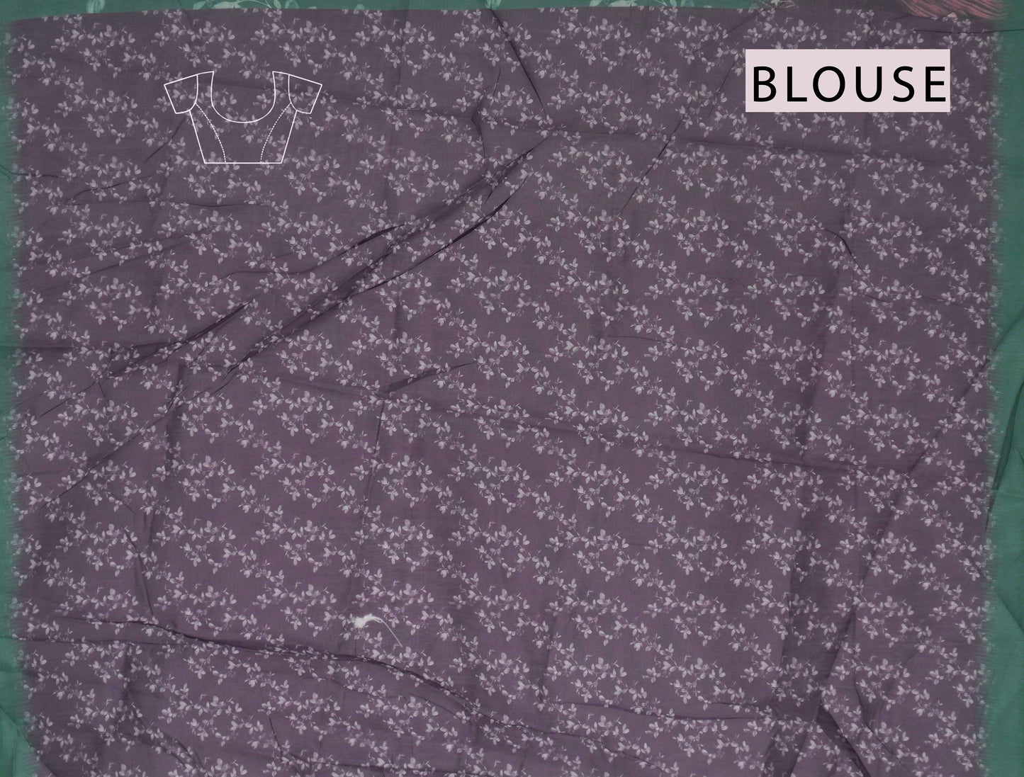 Green Semi Chanderi Cotton Pretty Pond Print Saree