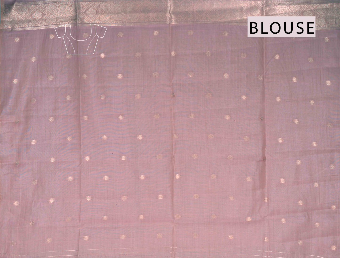 Pink Soft Bengal Cotton Twin Leaves Zari Border Saree