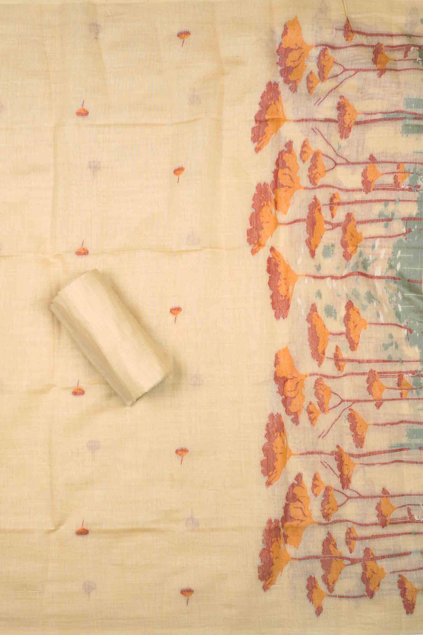 Sandal Pure Cotton Chudithar Material Gardens By the Bay Suit