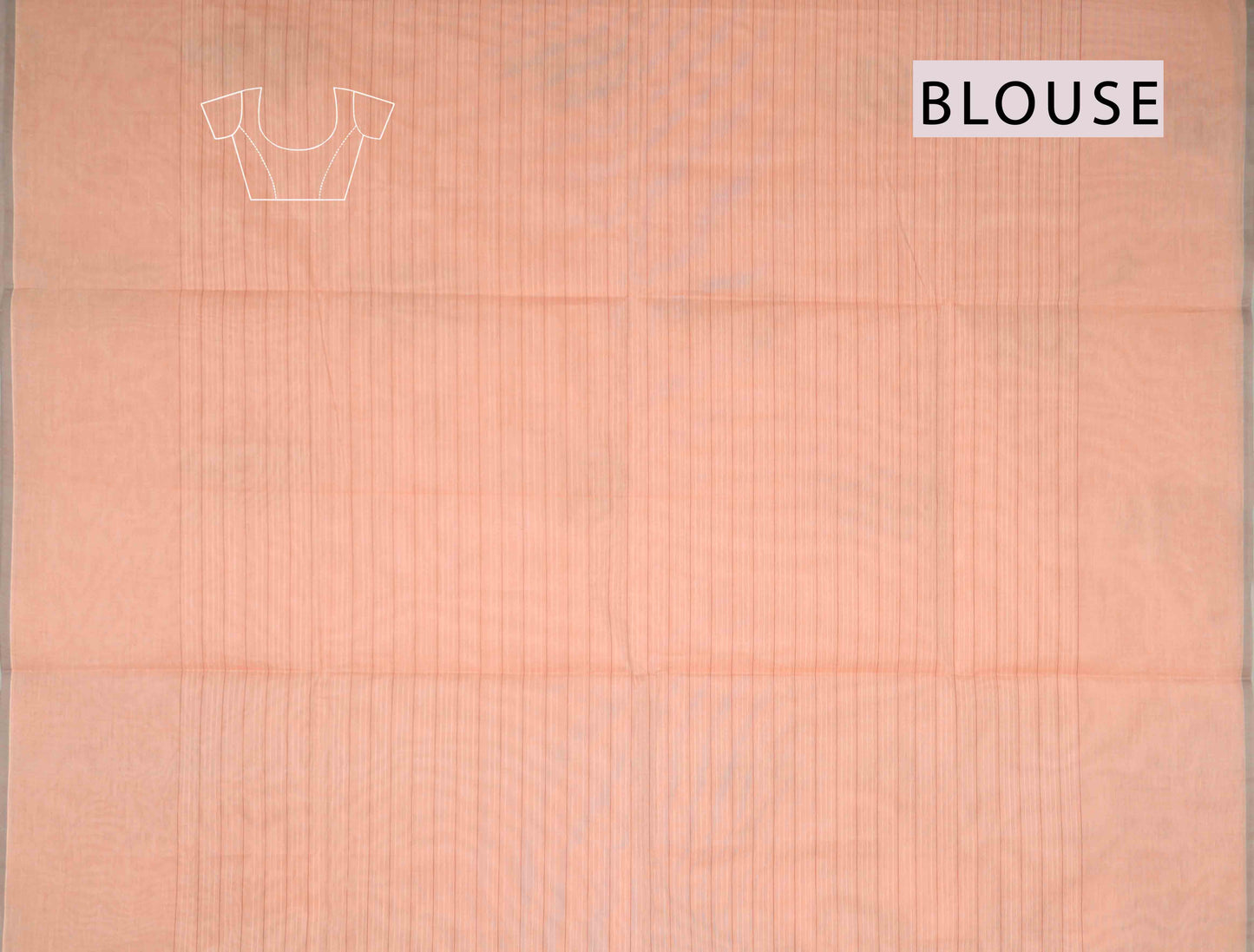 Light Pink Pure South Cotton Lines Butta Leaves Pallu Saree