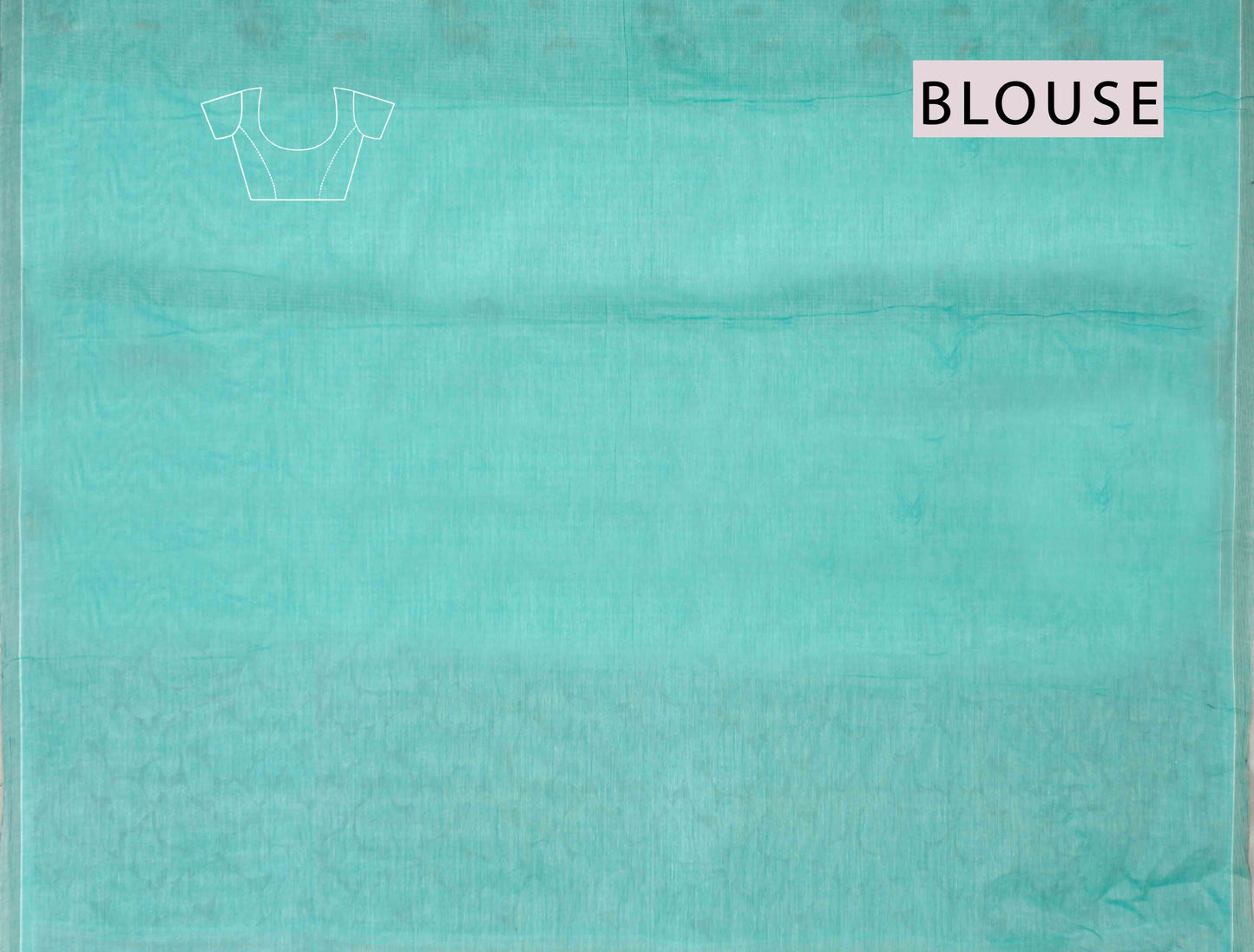 Light Blue Green Pure South Cotton Floral Butta Saree