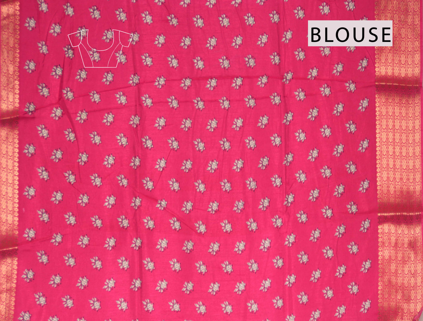 Dark Grey Semi Dola Pink Zari Border Saree