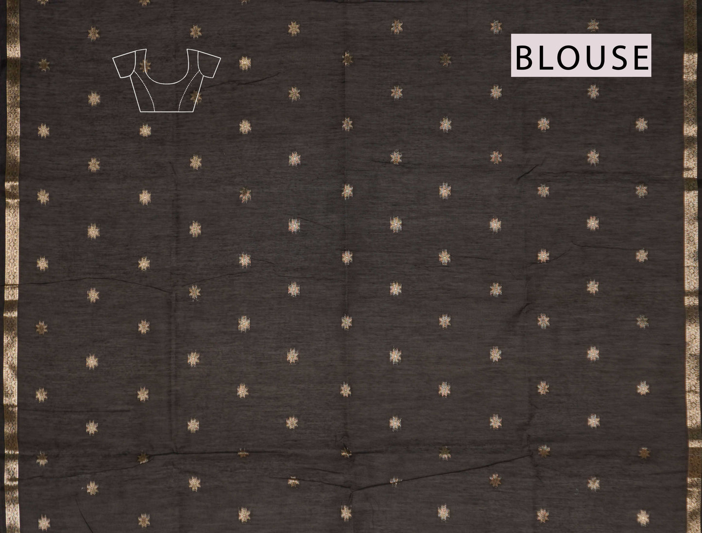 Maroon Semi Maheswari Cotton Sampada Puspa Butta Contrast Pallu Saree