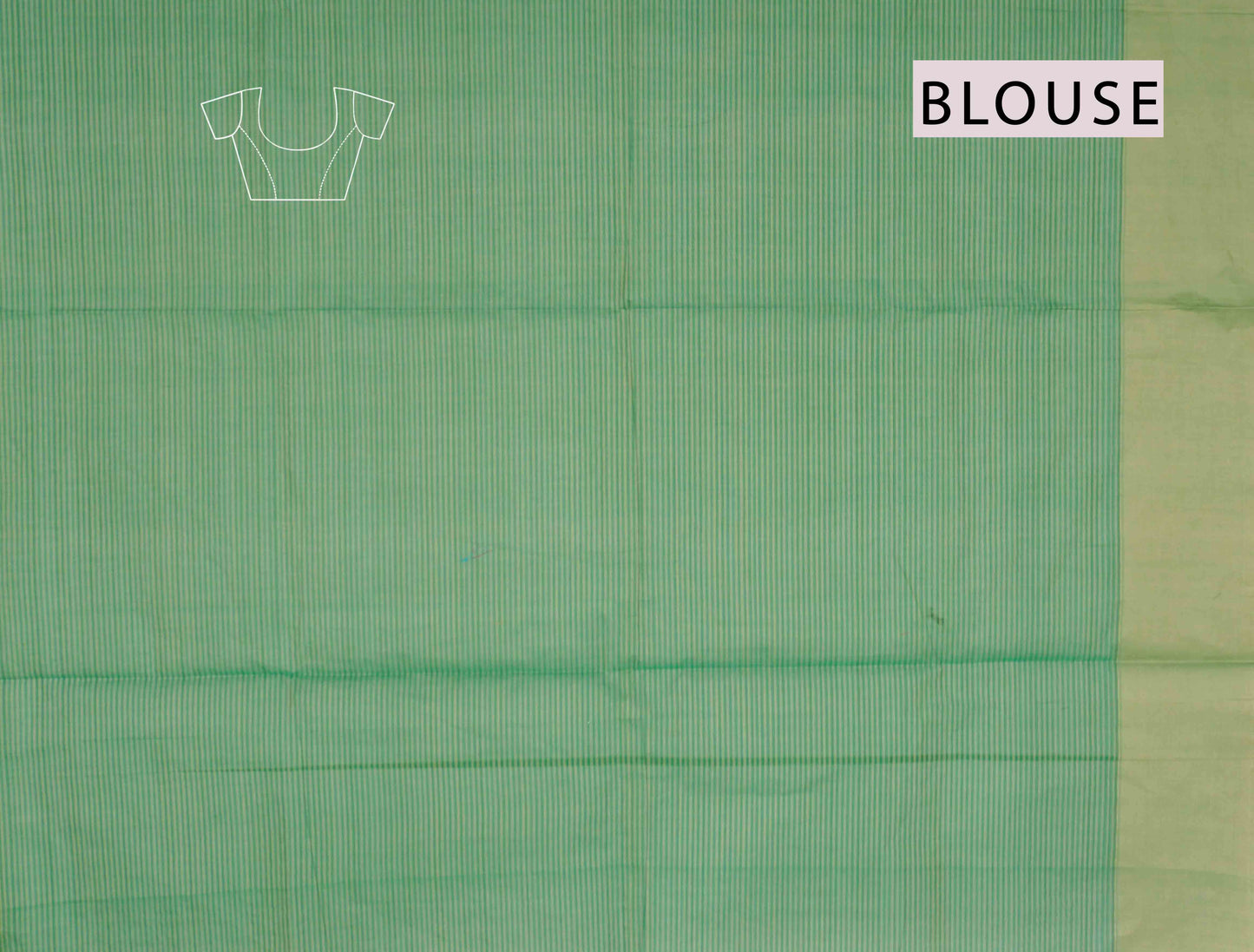 Green Pure South Cotton Mini Checks Annan Border Saree