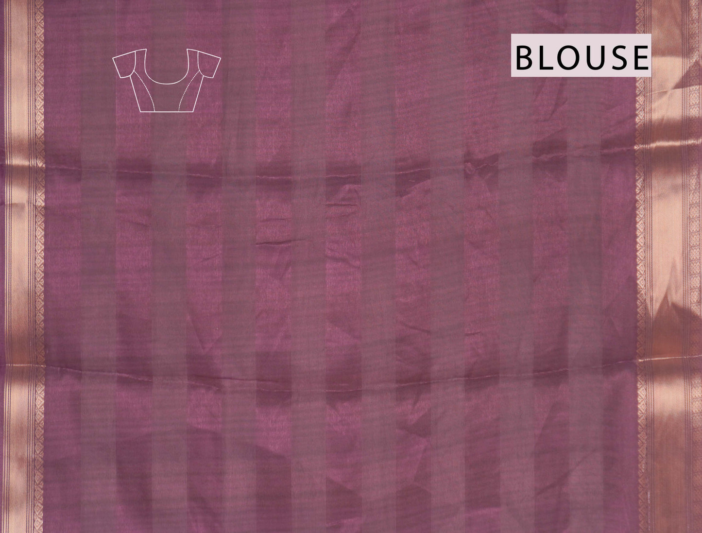 Brown With Pink Printed Cotton Floral Wonderland Zari Border Saree