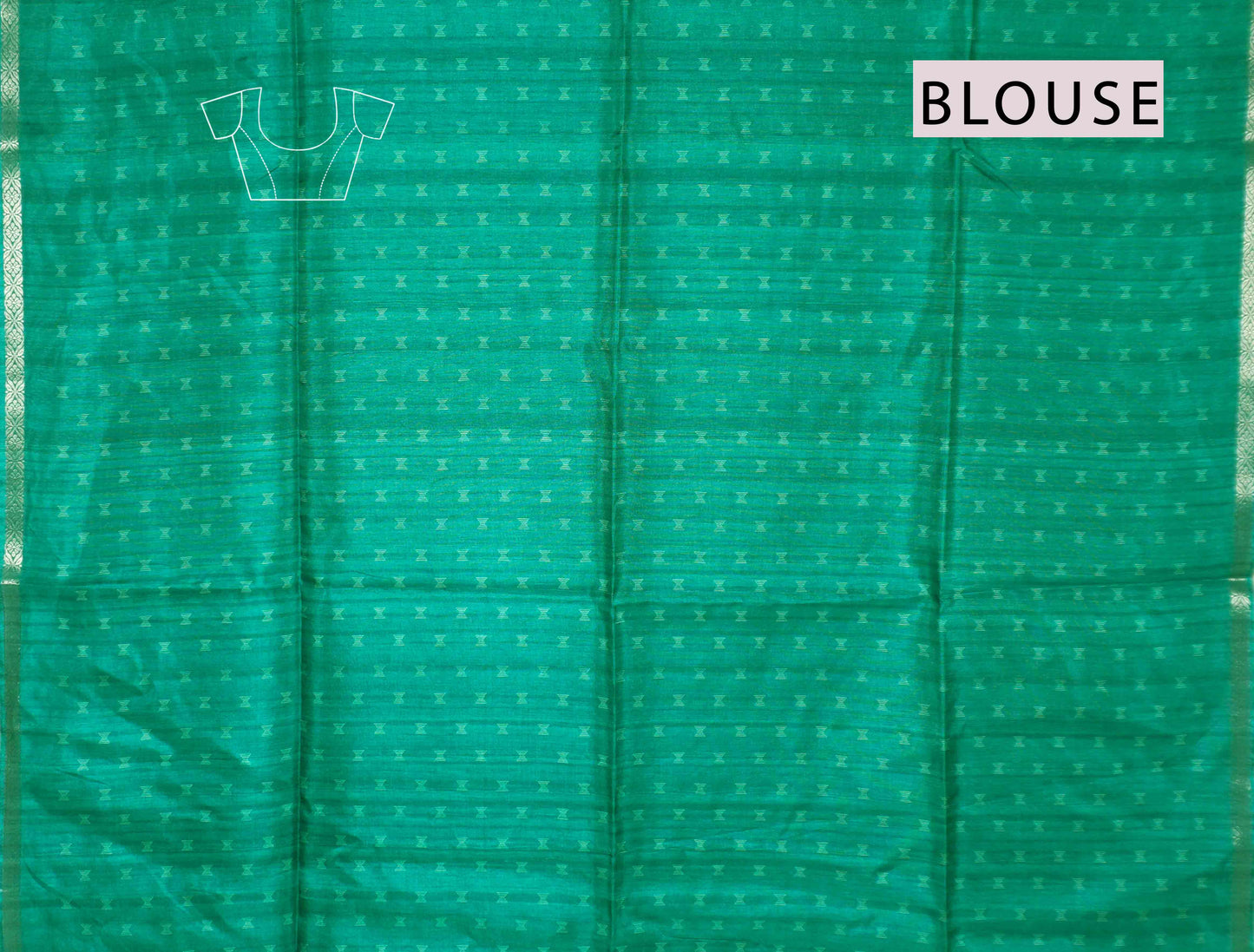 Green Semi Tussar Blooming Magic Prints Art Border Saree