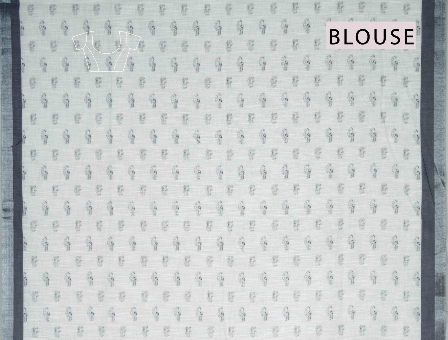 Black And White River Walk Print Saree