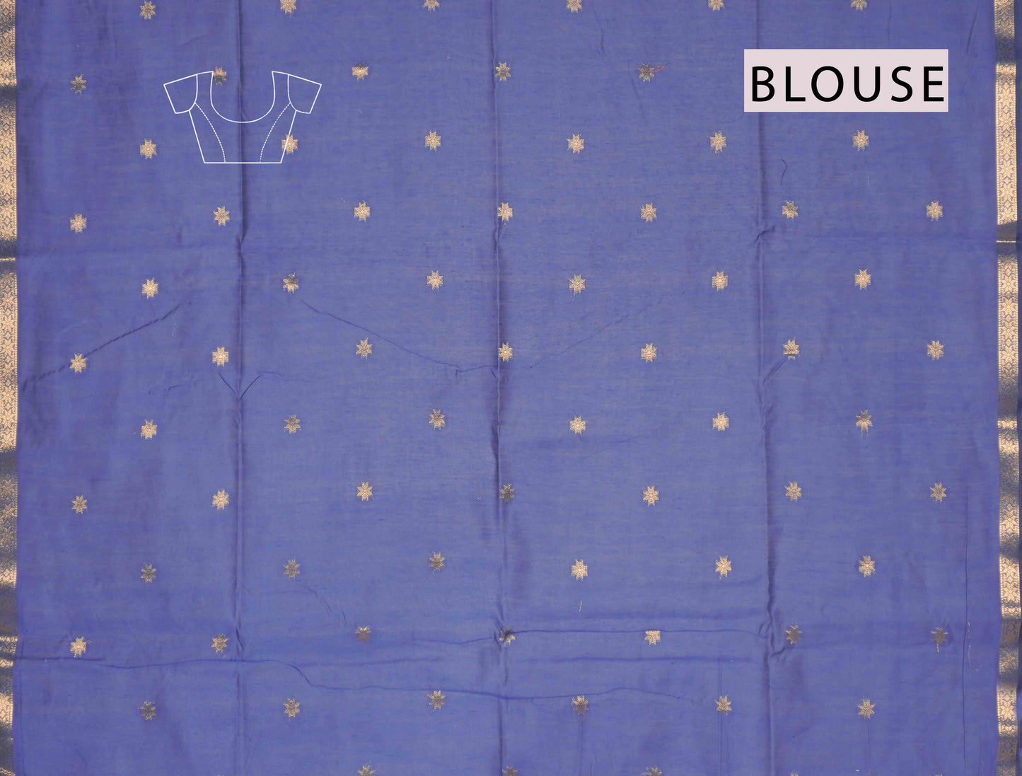 Light Violet Semi Maheswari Cotton Sampada Puspa Butta Contrast Pallu Saree