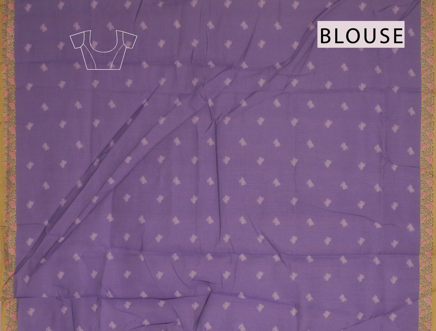 Green Semi Chanderi Pichwai Prints Saree