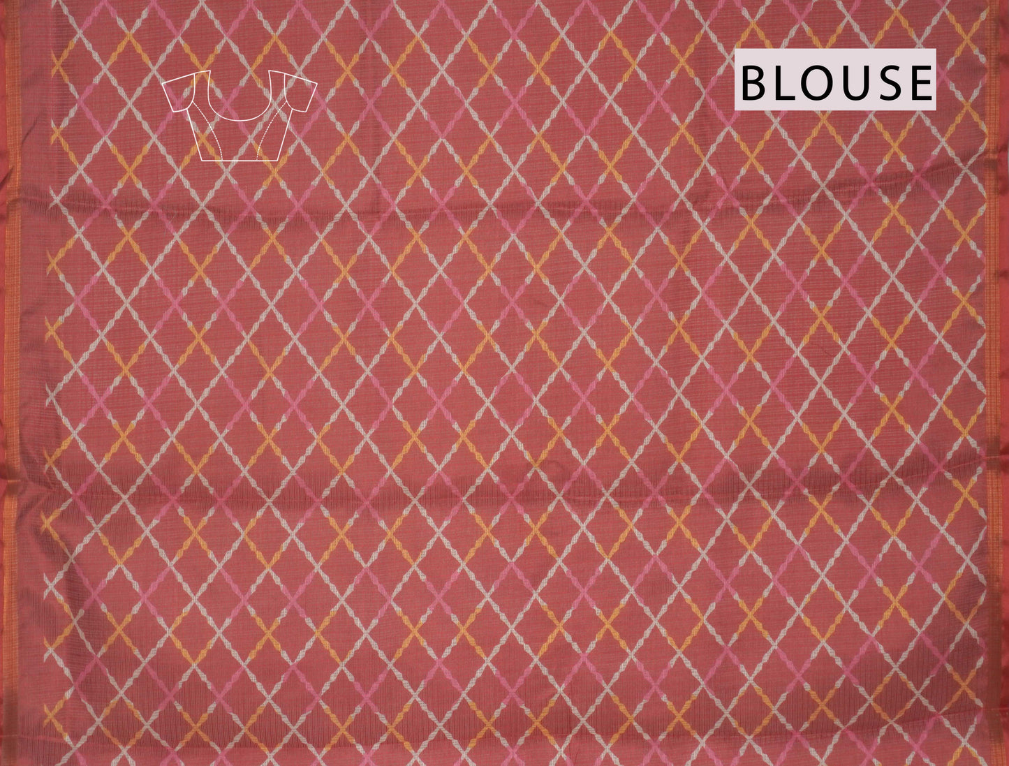 Maroon Printed Cotton Fancy ZigZag Self Checks Saree