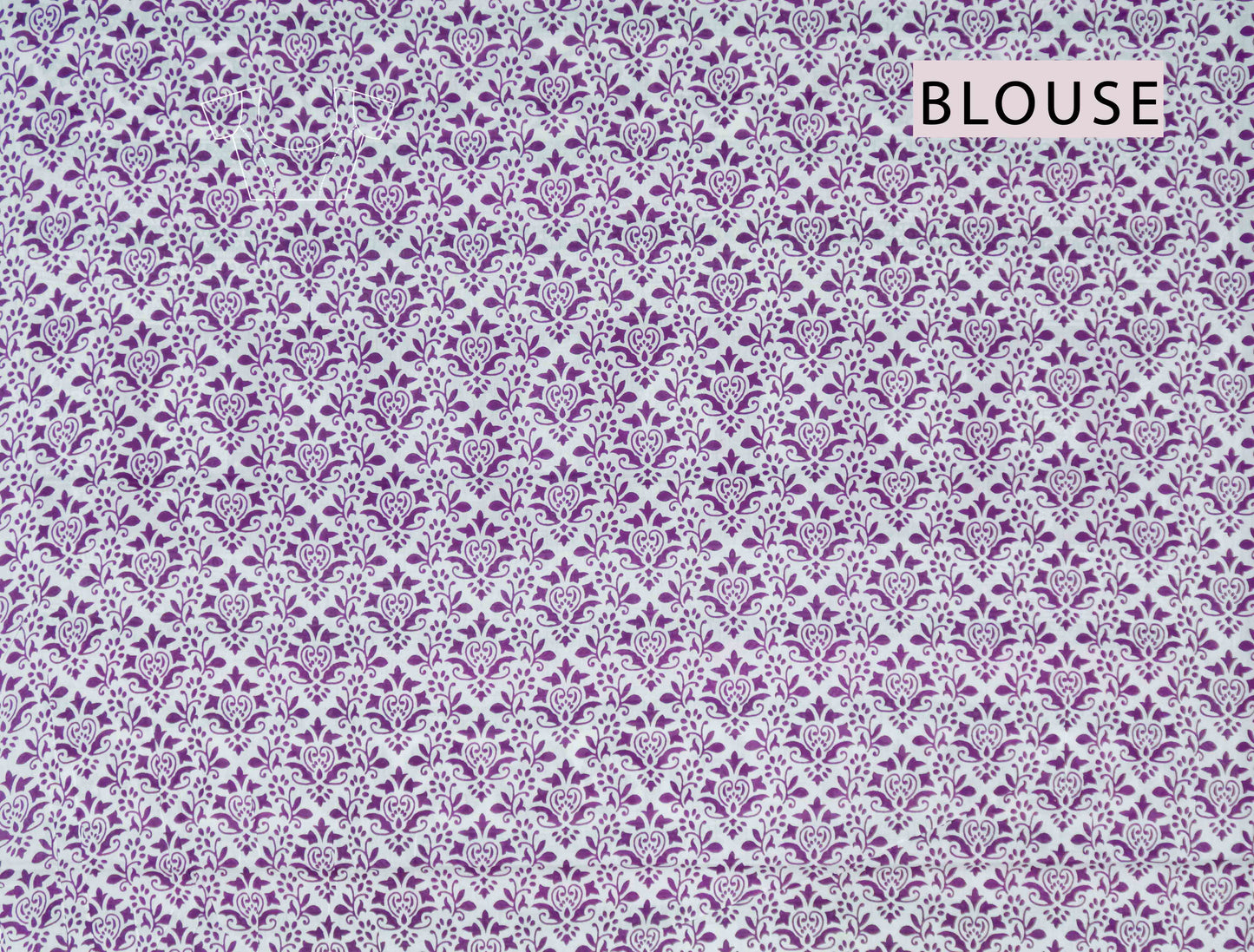 Purple Floral Print Jaipur Cotton Saree