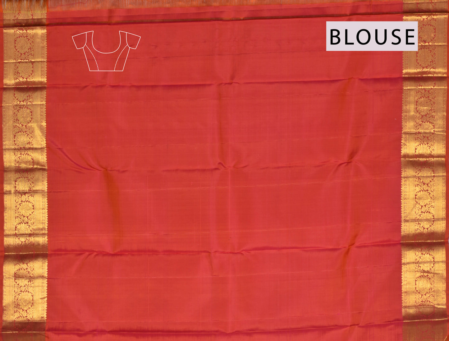 Blue Kanchipuram Bridal Pure Silk Full Checks Pattern Body Flower Border Orange Contrast Pallu Saree