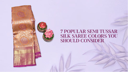 semi tussar silk sarees