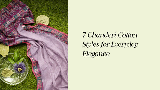 7 Elegant Chanderi Cotton Saree Styles for Daily Wear | Naachiyars