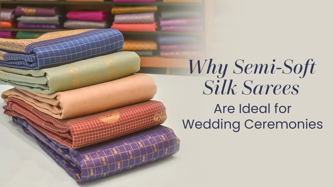 Why Semi-Soft Silk Sarees Are Ideal for Wedding Ceremonies?