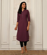 Purple Daily Wear Kurti with Mild Work