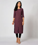 Solid Purple Daily Wear Kurti