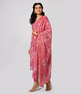 Pink Digital Printed Straight Cut Set with Dupatta