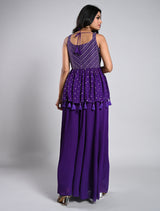 Vibrant Purple palazzo Set