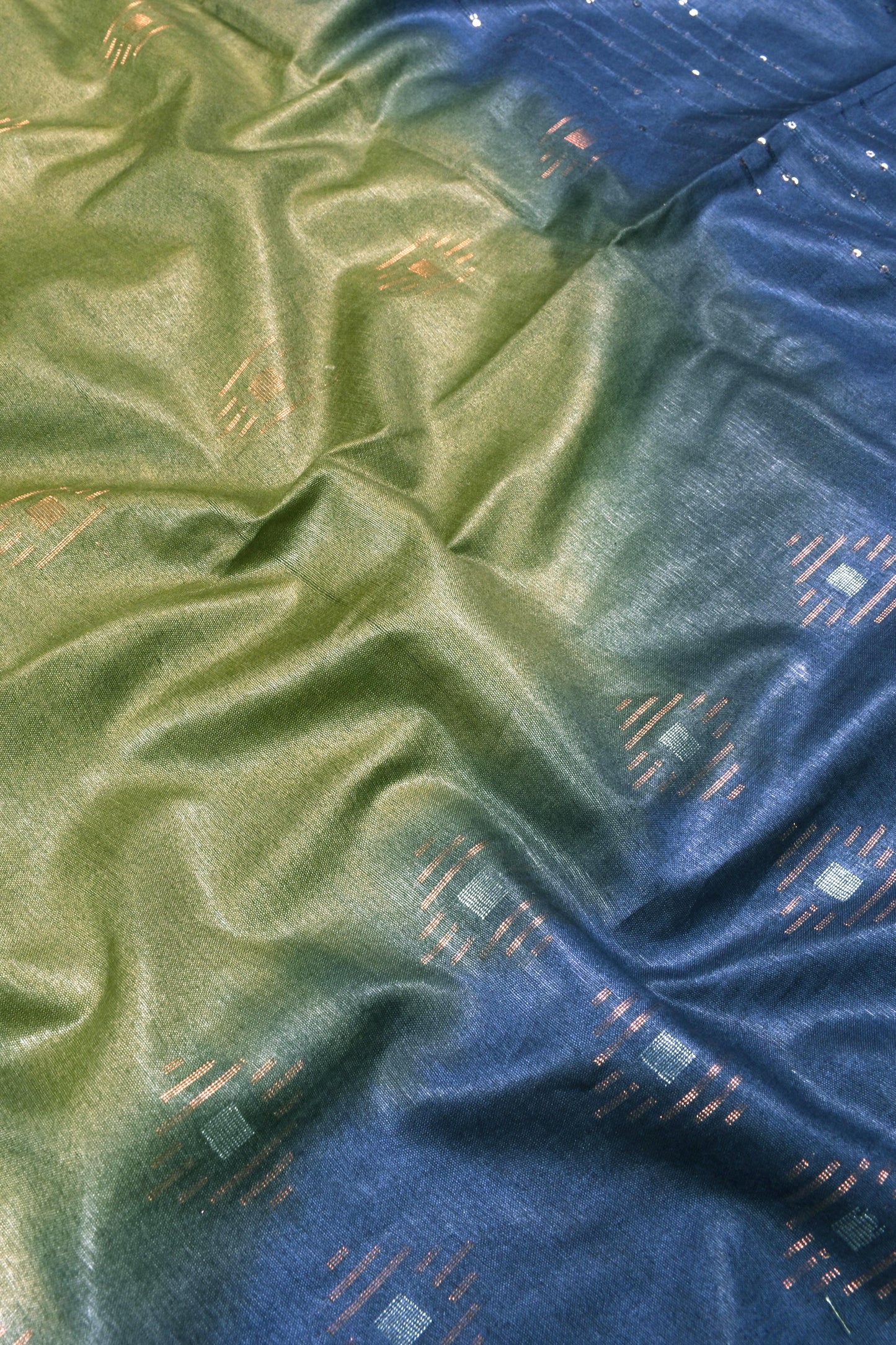 Green Cotton Silk Dobby Saree