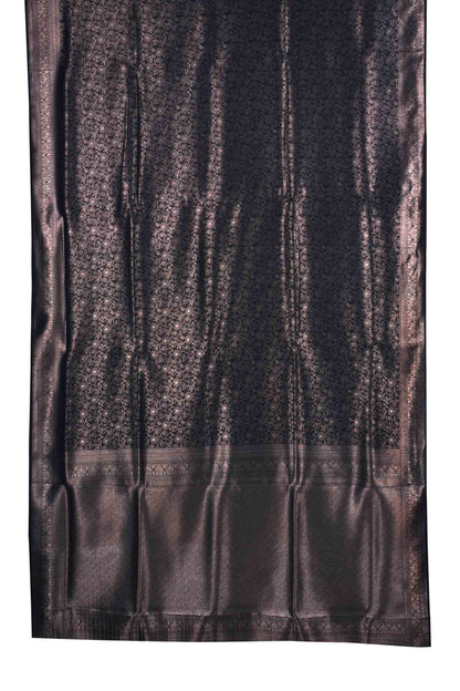 Black Copper Banaras Softy Saree