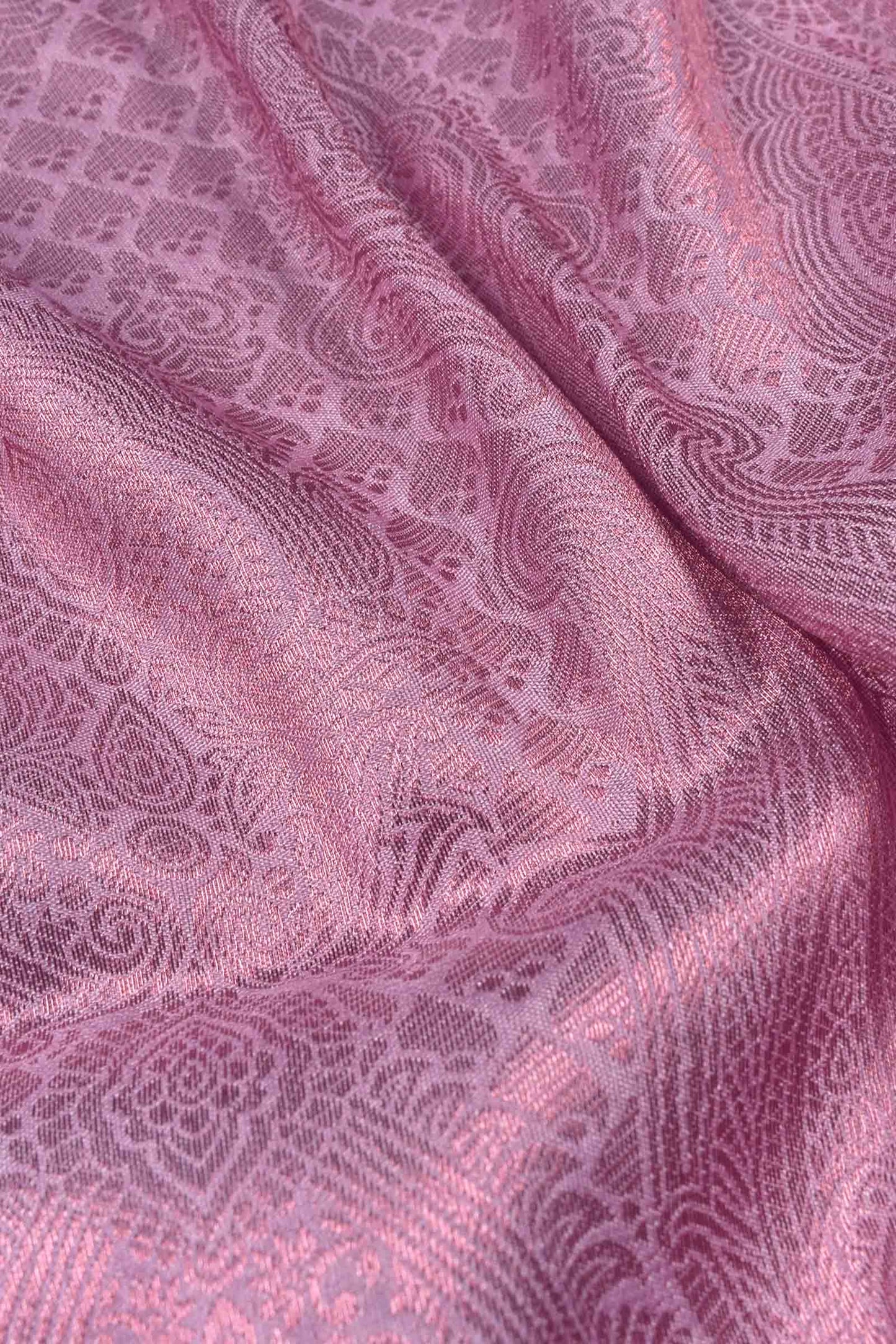 Light Pink Self Banaras Softy Saree