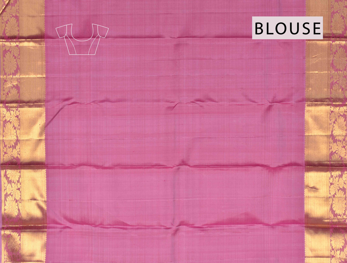 Pink Kanchipuram Bridal Pure Silk Peacock All Over Butta Self Pallu Saree