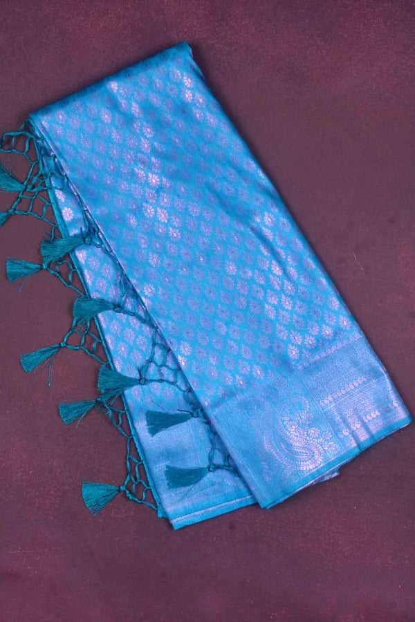 Blue Banaras Softy Saree