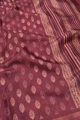 Meroon Malai Silk Digital Flower Print Saree