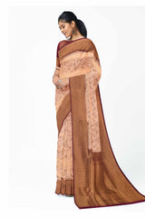 Sandal Banaras Softy Saree