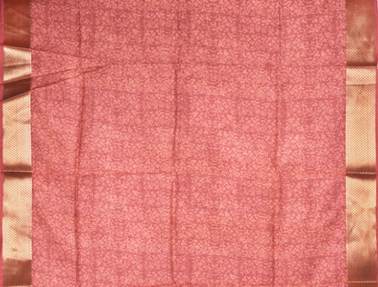 Peach Digital Chanderi Viscose Saree