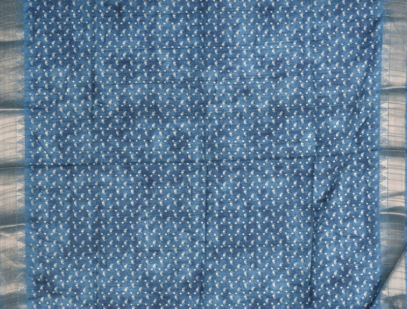 Blue Pichwai Digital Kotha Cotton Saree
