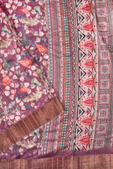 Violet Cotton Handloom Kotha Saree