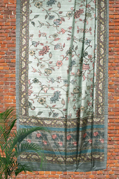 Light Green Manipuri Tussar Saree