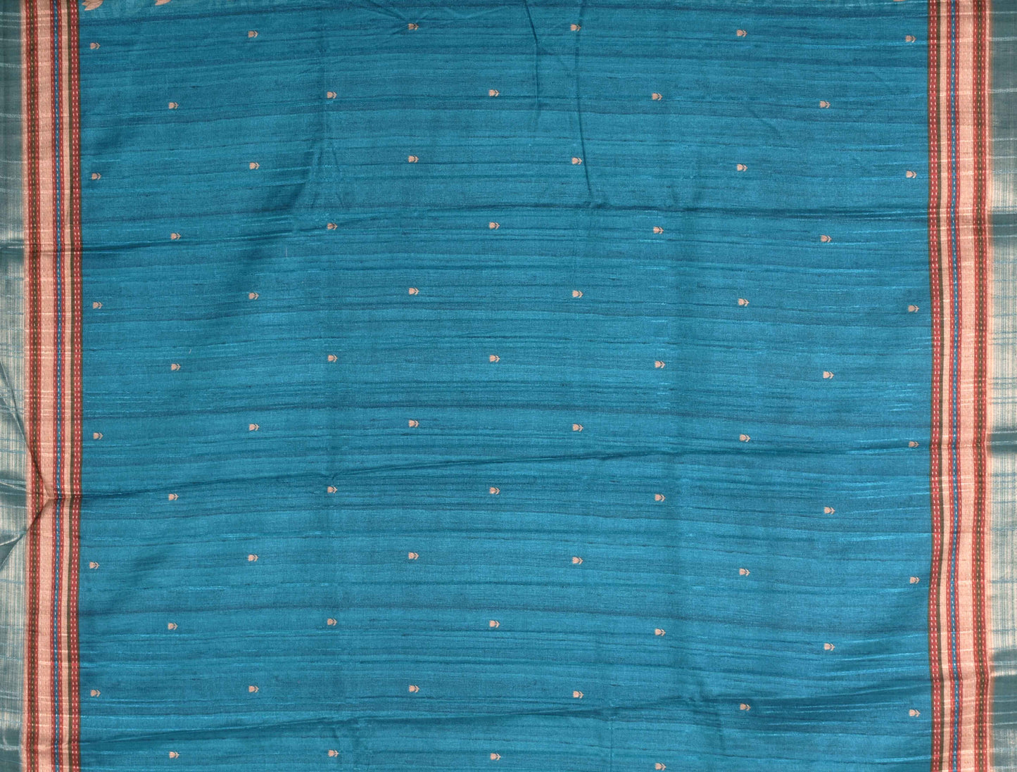 Blue Flower Butta Handloom  InspiredKotha Saree