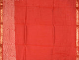 Red Maheshwari Hand Block Print Saree
