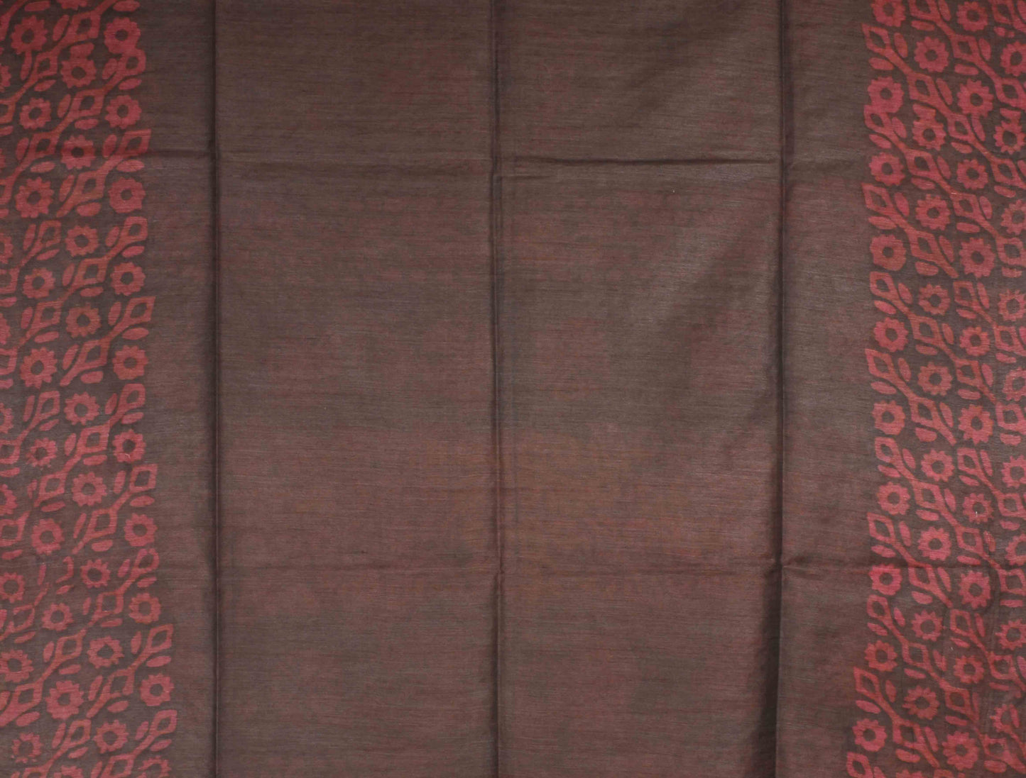 Brown Batik Cotton Banswara Batik Print Saree